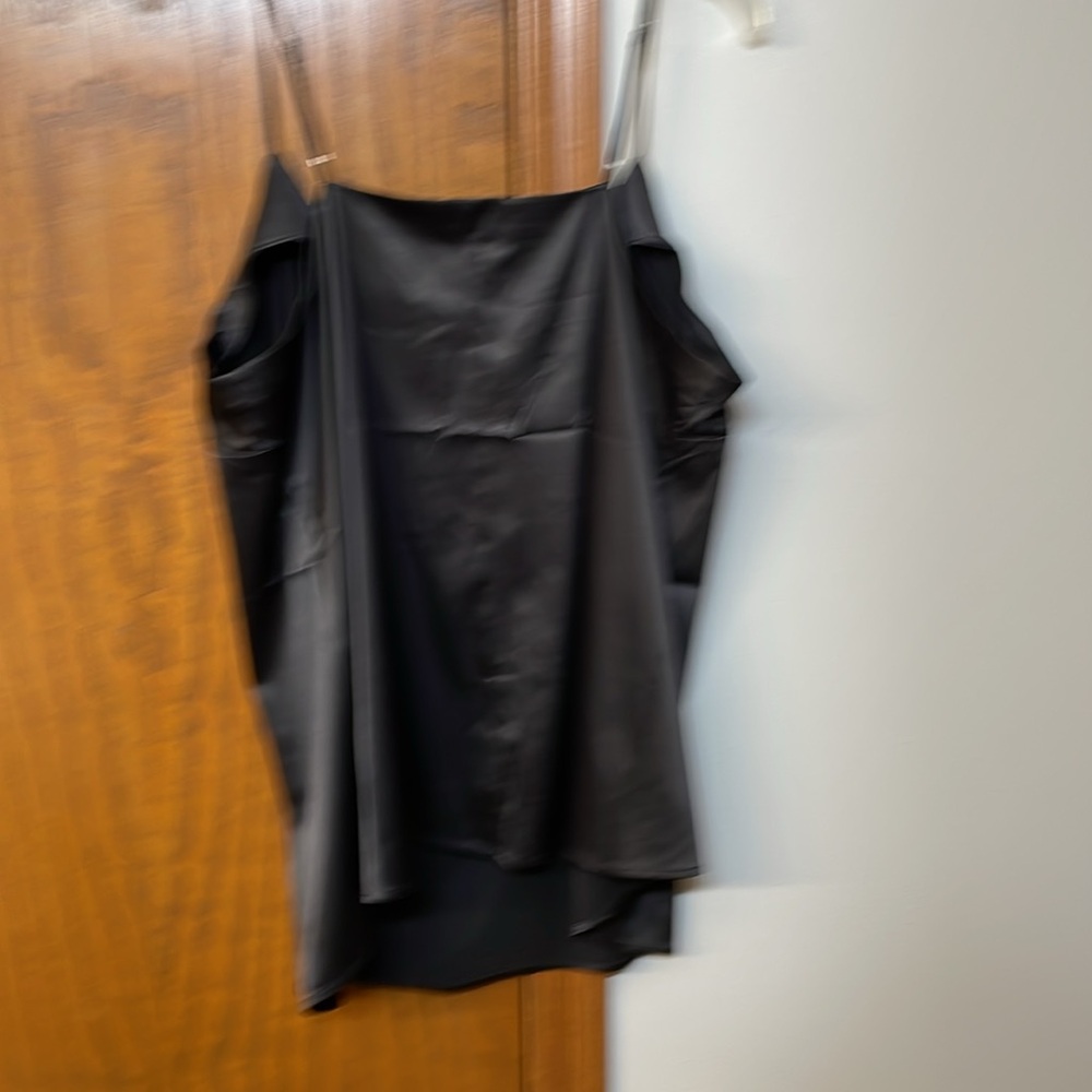 LANE BRYANT NWT Women's Size 18 Black Satin Cami Classic Sleeveless Adjustable - Picture 7 of 7
